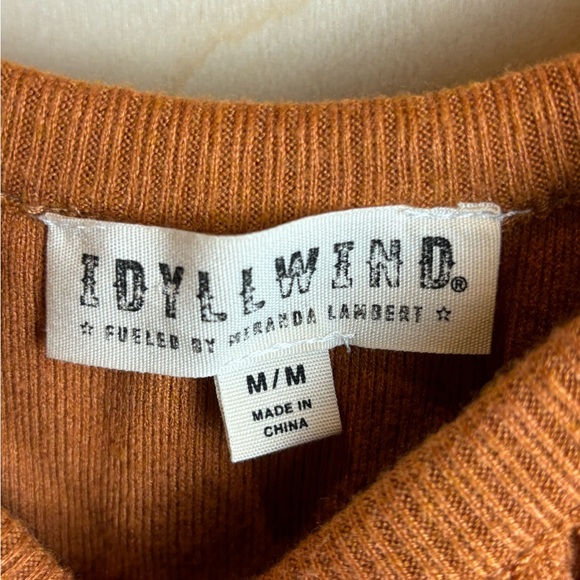 Idyllwind Women's Levy Lane Fringe Rib Knit Tank Pecan Medium - Picture 6 of 6